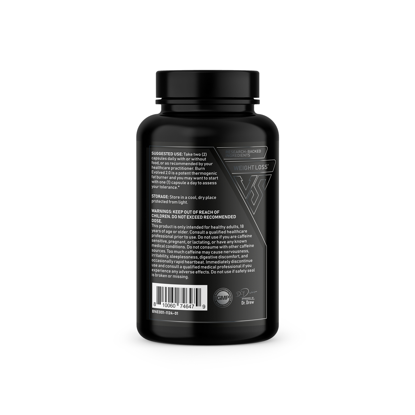 Burn Evolved 2.0 Bottle Side
